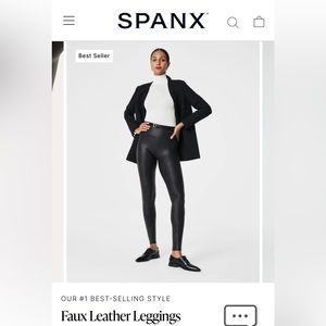 Spanx Black Faux Leather Leggings